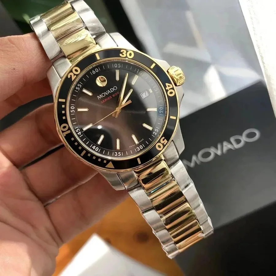 Movado Series 800 Men's Sports Watch with Black Dial and Two-Tone Bracelet [40 styles] — Accessories find