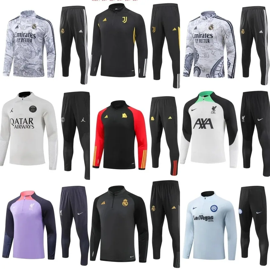 Real Madrid, Juventus, PSG, Liverpool, Inter Milan Training Jersey & Pants [4 styles] — Other Finds find