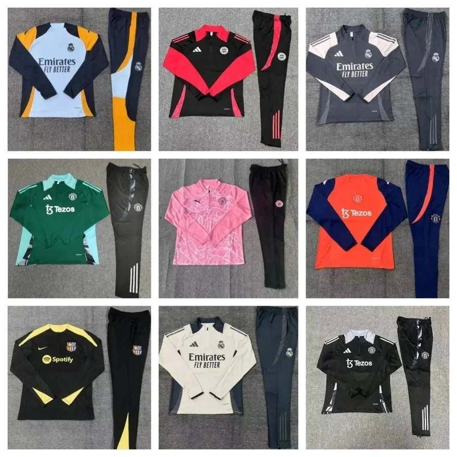 Real Madrid, Bayern Munich, Manchester United, Barcelona Training Jersey Long Sleeve Suit [40 styles] — Other Finds find