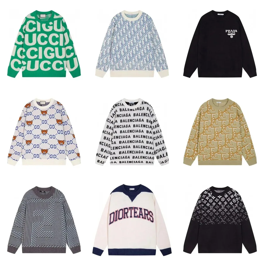 Gucci GG Supreme / Balenciaga / Prada / Dior / Louis Vuitton Logo Knit Sweaters [29 styles] — Hoodies and Sweaters find