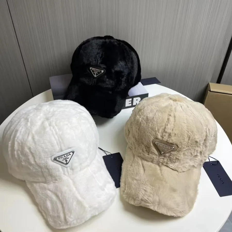 Prada Re-Nylon Faux Fur Baseball Cap [3 styles] — Headwear find