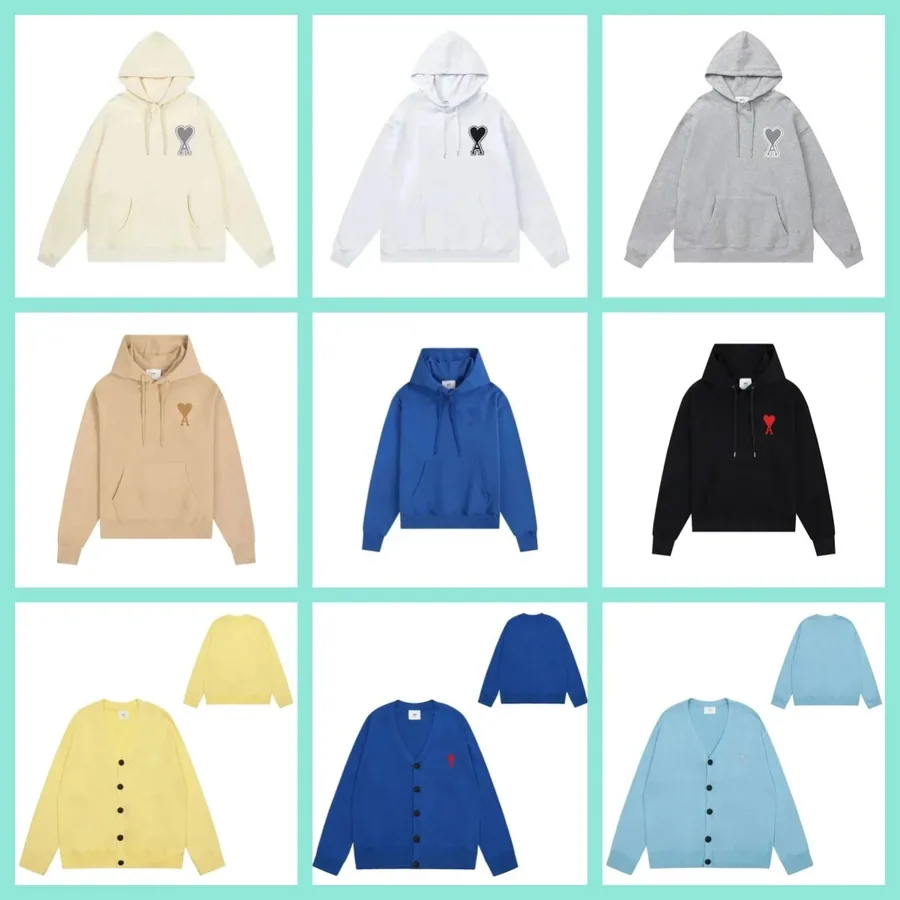 Ami Paris Heart Logo Hoodie & Cardigan Sweater [40 styles] — Hoodies and Sweaters find