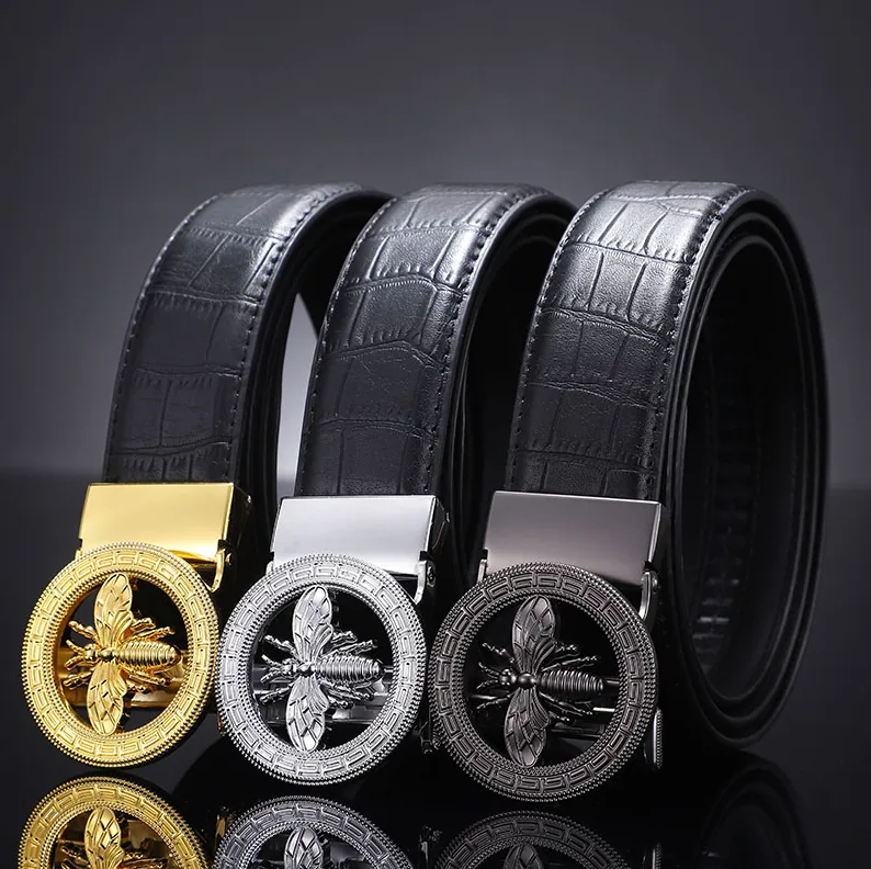 Bee Motif Automatic Buckle Belts [12 styles] — Accessories find
