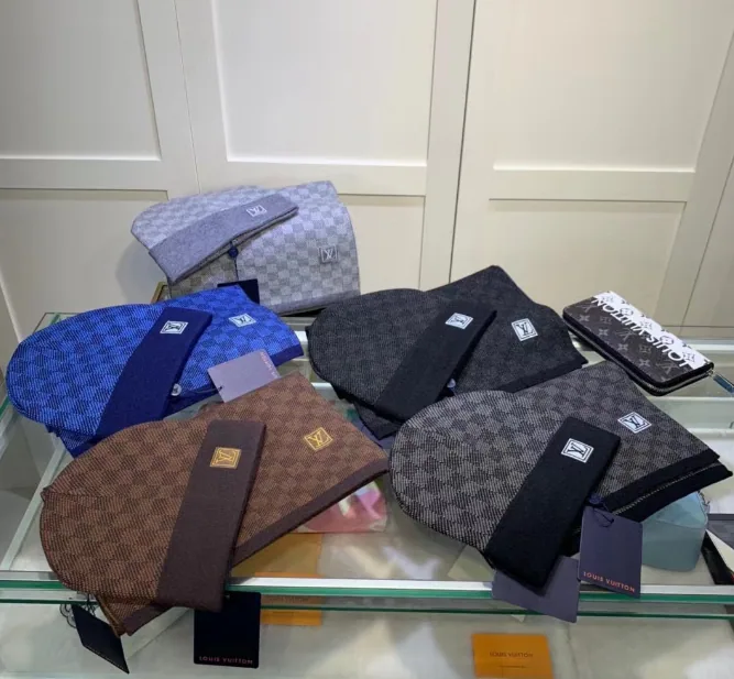 Louis Vuitton Monogram Beanie & Scarf Set [5 styles] — Headwear find